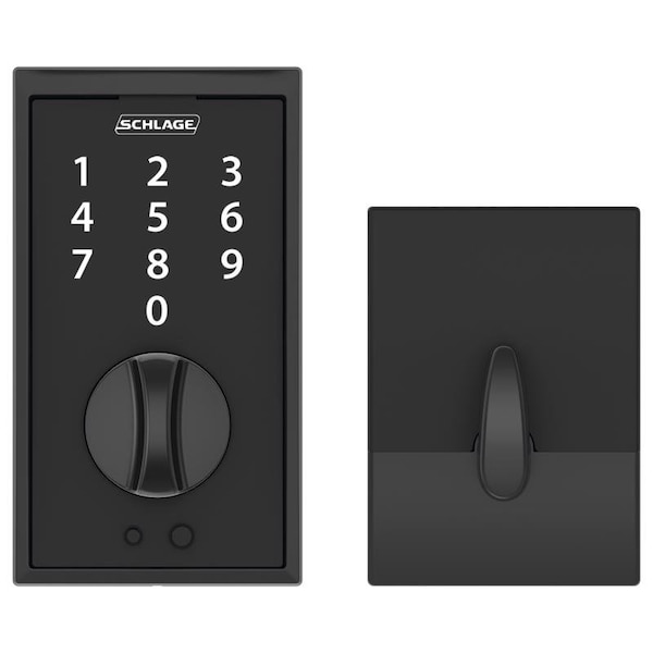 Schlage Schlage Matte Black Metal Touchscreen Deadbolt BE375VCEN622 - main